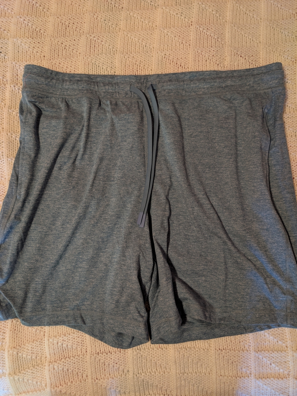 Athletic Works Men's Charcoal Gray Athletic Shorts with Drawstring